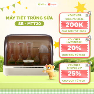 Máy Tiệt Trùng Bình Sữa Bear SB-MTT20 Dung Tích 18L Làm Khô Khử Trùng Máy Tiệt Trùng UV Ti Giả 