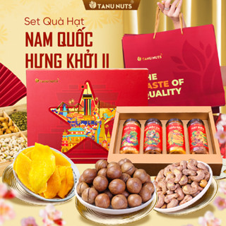  Set quà tặng Hưng Khởi đỏ hộp quà hạt dinh dưỡng TANU NUTS sang trọng 