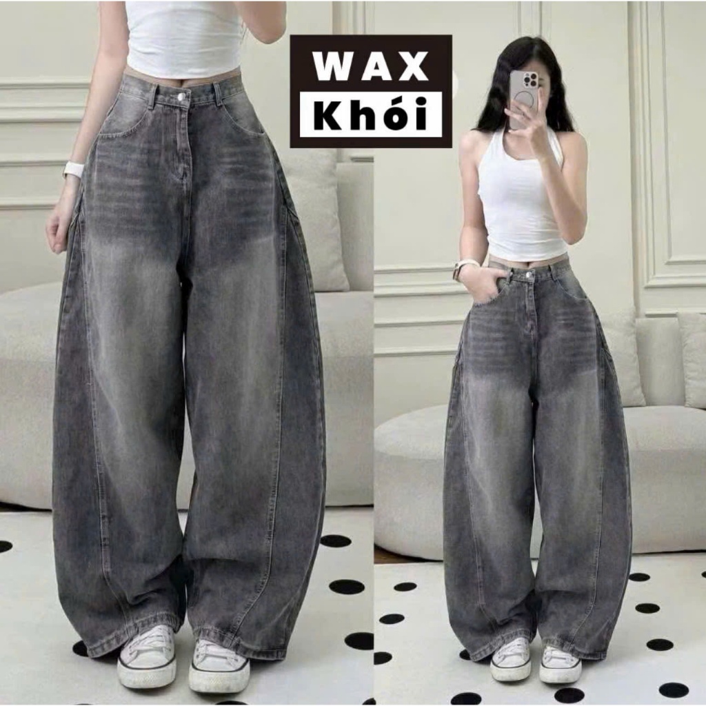 Quần Dài Jeans Ống Bí Thời Trang Nam Nữ Phong Cách StreetWear, Quần Jean Ống Cong Form Rộng | BigBuy360 - bigbuy360.vn