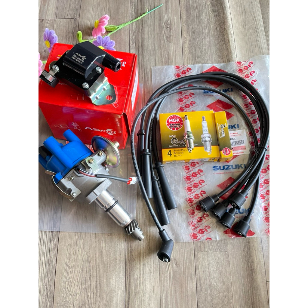 Bộ 4 Delco IC, Mobin, Dây fin, bugi đánh lửa Suzuki carry 500kgs