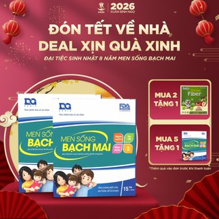   Tặng lì xì Tết  Men Sống Bạch Mai DG DOGIA Dạng Hộp 15 Ống x 10 ml ống 