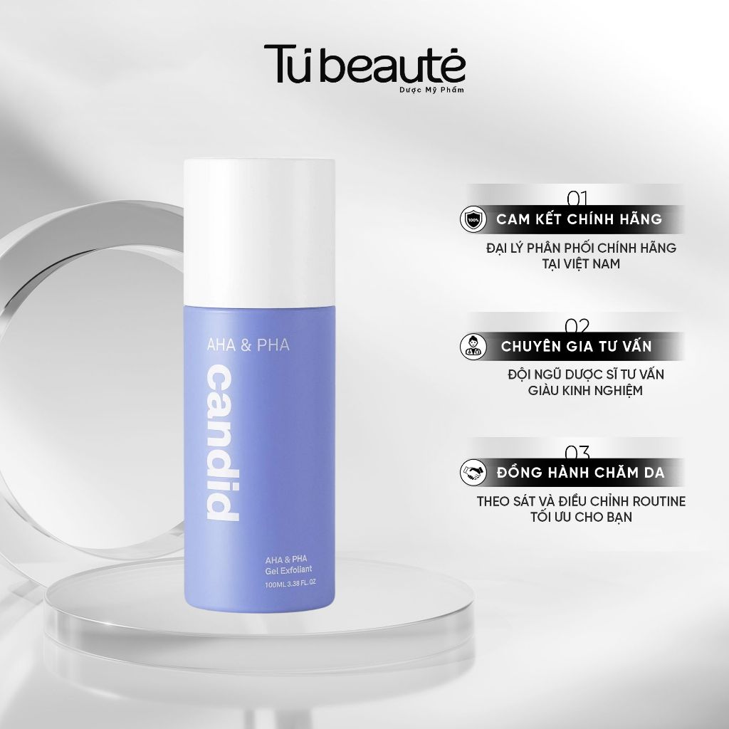 [HÀNG CÔNG TY] Gel Tẩy Tế Bào Chết Candid AHA & PHA 100ml