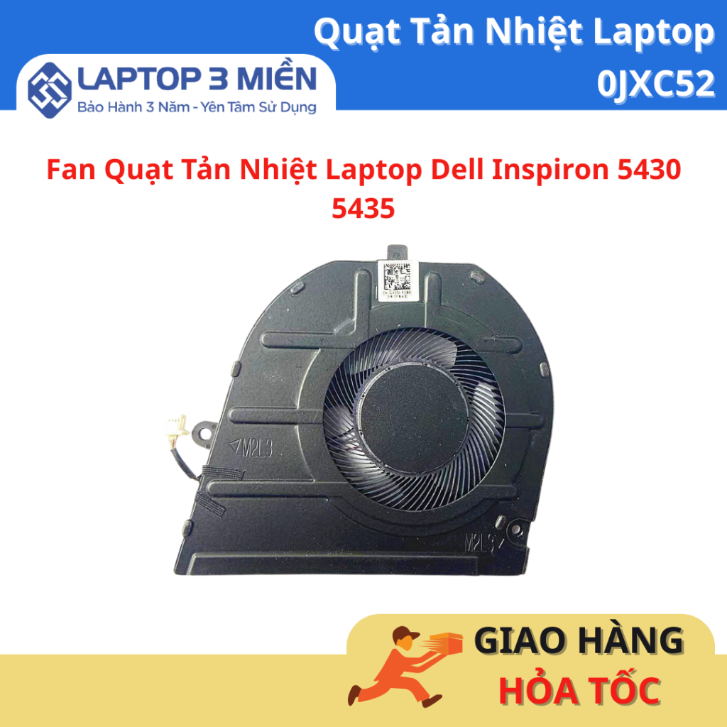 Quạt Fan Laptop Dell Inspiron 5430 5435 | Mã 0JXC52 JXC52 | Hàng ZIN Bóc Máy Like New | Tản Nhiệt Si