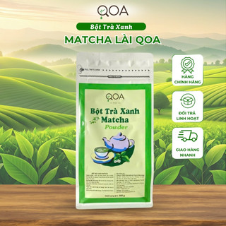  Bột Trà Xanh Matcha Lài QOA  Túi x 500gr  Đậm Vị Trà Xanh Thơm Lài Nguyên Liệu Tự Nhiên 