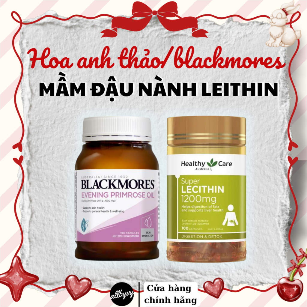 allbyvy | HỎA TỐC | Blackmores Hoa Anh Thảo và Lecithin Đậu Nành