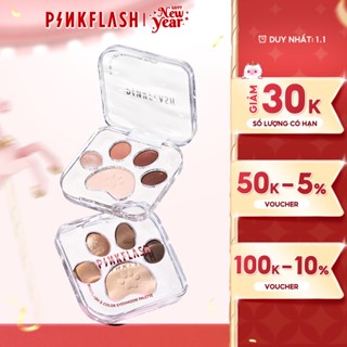  Pinkflash Bảng phấn mắt 5 màu Meow Paw có độ sắc tố cao Bám màu lâu trôi Mịn và mượt Nhiều cách sử dụng 