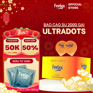 Bao cao su Feelex Ultra Dots siêu mỏng, siêu nhiều gai, nhiều gel