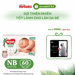  Tã Dán Huggies Platinum Nature Made Size NB60 S82 M64 L54 XL44 XXL36 