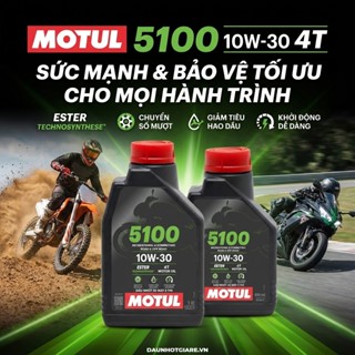  Motul 5100 10W-30 4T Chính Hãng Dầu Nhớt Xe Máy Số Giảm Ma Sát Tiết Kiệm Nhiên Liệu 0.8L  1L 