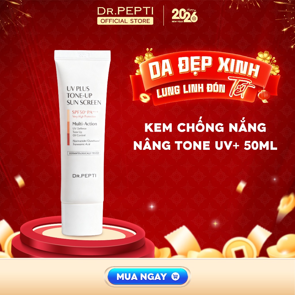 [LIVE] Kem Chống Nắng Nâng Tone Dr.Pepti UV Plus Tone Up Sun Screen SPF 50+ PA++++