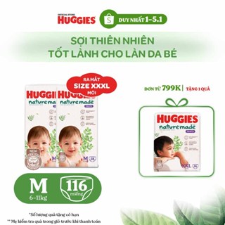  Combo 2 Tã Quần Huggies Platinum Nature Made M58 