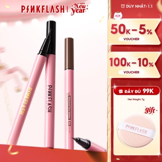  PINKFLASH Bút kẻ mắt dạng lỏng có sắc tố cao lâu trôi không thấm nước màu đen 0.6G 