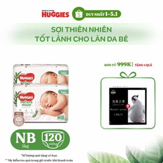  Combo 2 Tã Dán Huggies Platinum Nature Made Size NB60 