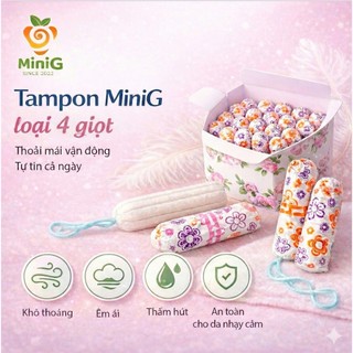 Băng vệ sinh Tampons MiniG 04 giọt (16c/hộp) - Siêu thấm, tiện dụng, chống tràn