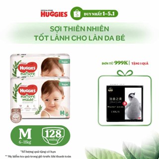  Combo 2 Tã Dán Huggies Platinum Nature Made Size M64 
