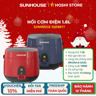  Nồi cơm điện chính hãng 1.8 lít Sunhouse SHD8611N  8611R bảo hành 12 tháng toàn quốc 
