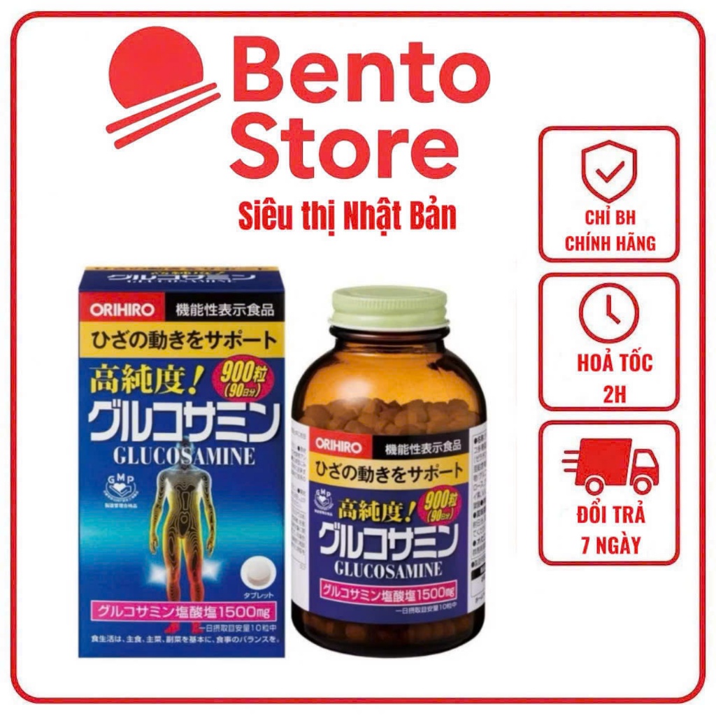 Viên uống Glucosamine ORIHIRO Nhật Bản – Hỗ trợ xương khớp, vận động linh hoạt (360v/900v/950v)