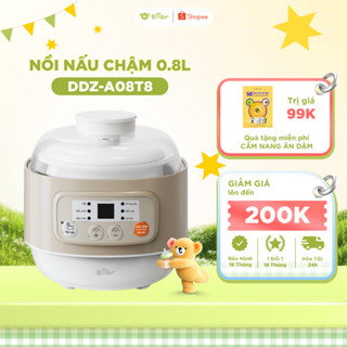  Nồi Nấu Chậm BEAR DDZ - A08T8 Dung Tích 0.8L Chưng Yến Nấu Cháo Ăn Dặm Cho Mẹ Bé Nồi Hầm Thức Ăn 