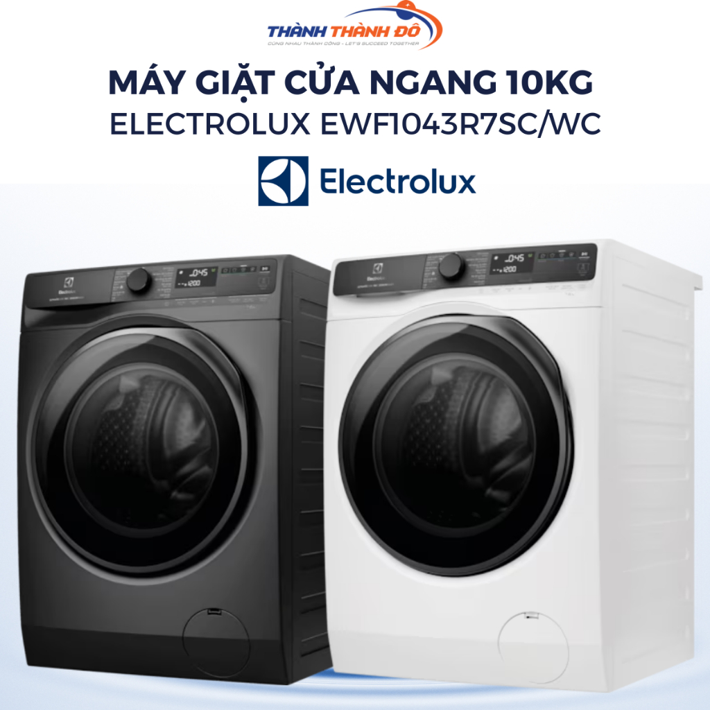 [HỖ TRỢ LẮP ĐẶT] Máy Giặt Cửa Ngang 10kg Electrolux EWF1043R7WC/ EWF1043R7SC - UltimateCare 700 - Bả