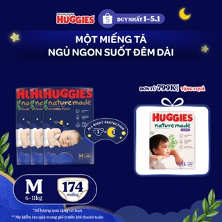  Combo 3 Tã quần Huggies Nature Made ban đêm M58 L44 XL38 XXL26 