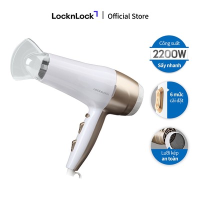 Máy sấy tóc Lock&Lock Màu trắng 220-240V ENA136WHT