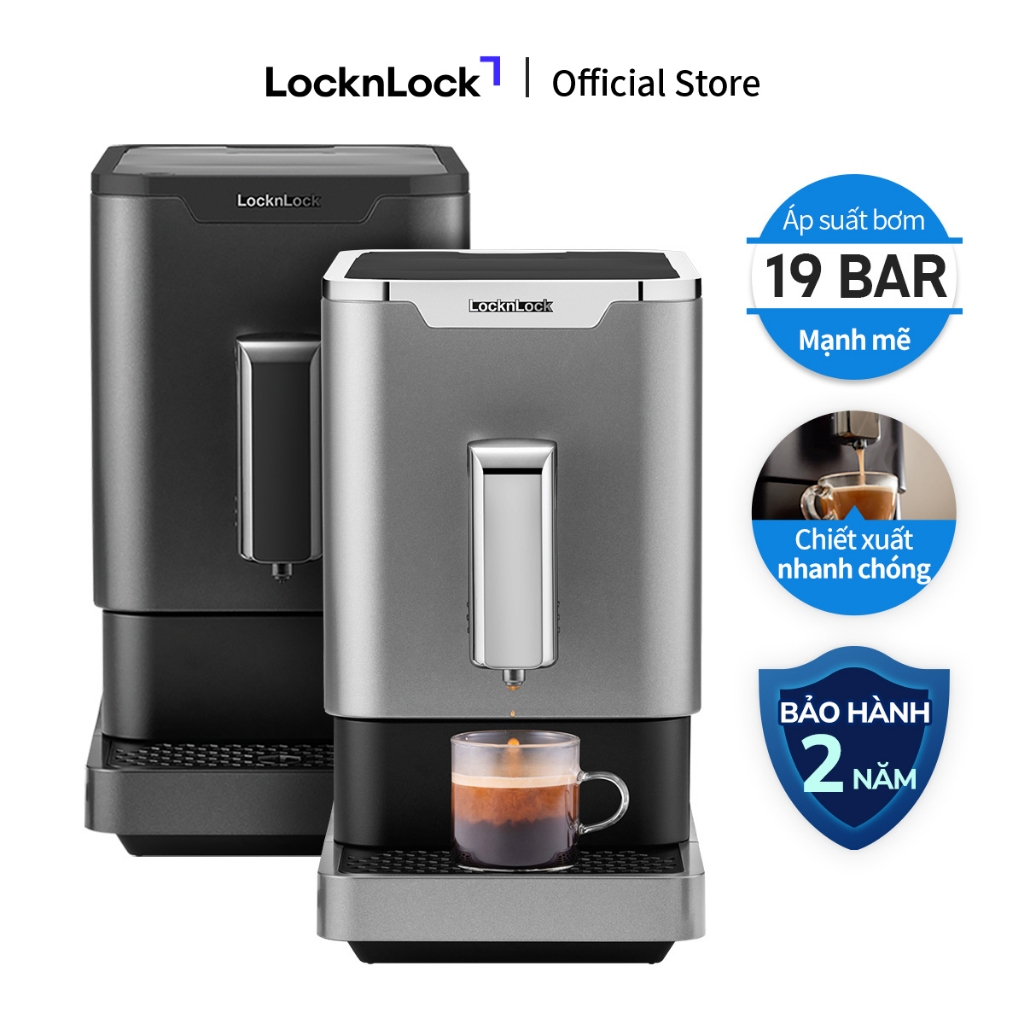 Máy pha cà phê Lock&Lock Espresso Coffee Machine EJC636 2 màu 5 cấp độ xay