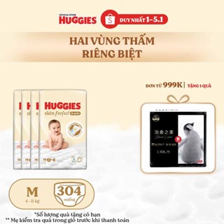   KOL Live Combo 4 Tã quần Huggies Skin Perfect Super Jumbo M70+6  L60+6  XL52+6  XXL48+6với 2 vùng thấm giảm kích ứng da 