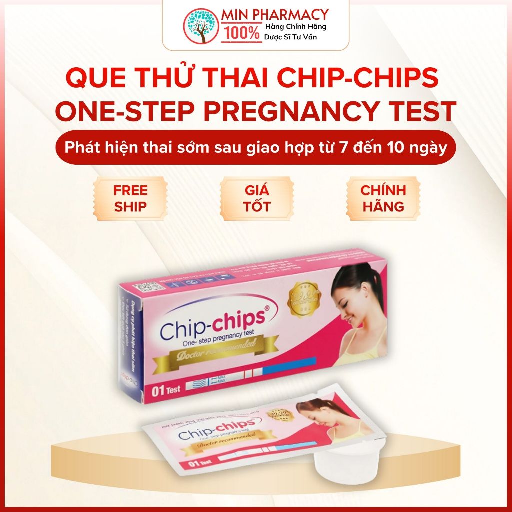 Que thử thai Chip-chips One-step Pregnancy Test - Minpharmacy
