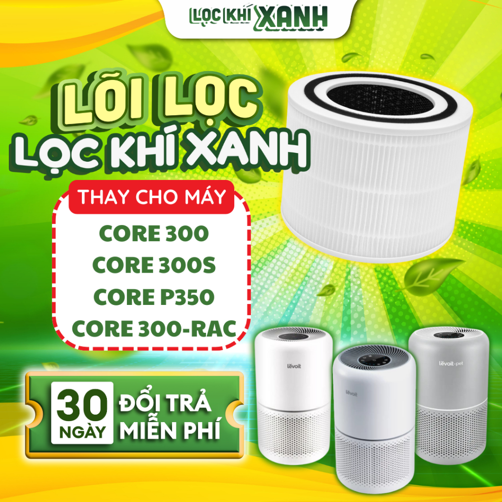 Bộ lọc LocKhiXanh® tương thích cho Lõi lọc không khí Levoit Core 300 / 300S / P350 / 300-RAC / 300RF