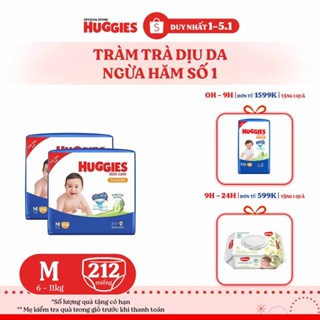  Combo 2 Tã quần Huggies Skincare Mega Jumbo M106 L96+8 XL84+4 XXL76+4 