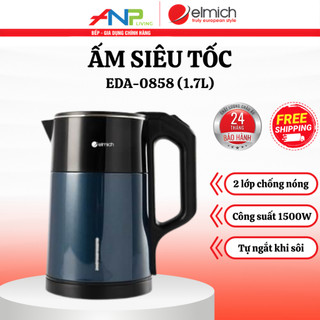 Ấm siêu tốc elmich eda-0858 – 1.7l, 1500w, cấu tạo 2 lớp chống nóng, đun nhanh, hàng chính hãng