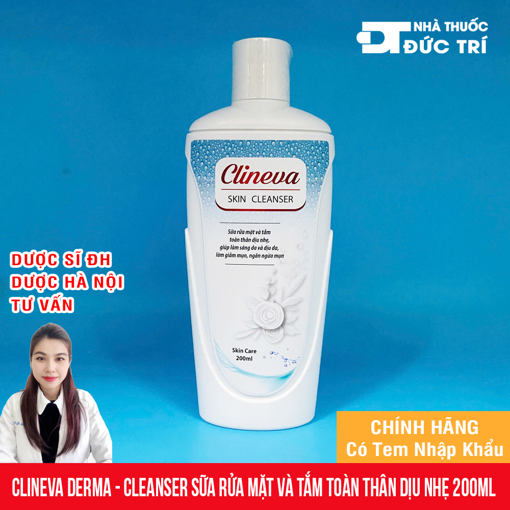 Clineva Derma - Cleanser Sữa rửa mặt dịu nhẹ 200ml Chính hãng công ty.