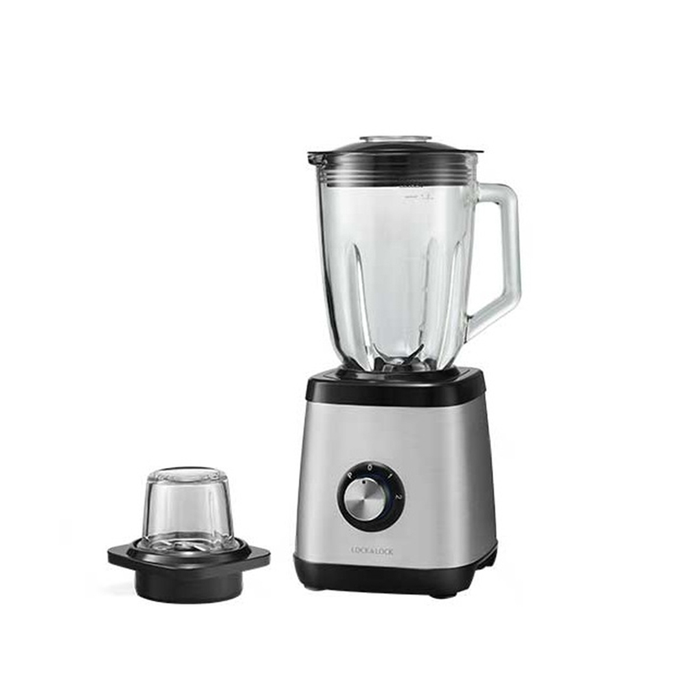 Máy xay sinh tố LocknLock Power Blender 2 đầu cối thủy tinh - Màu bạc EJM366SLV