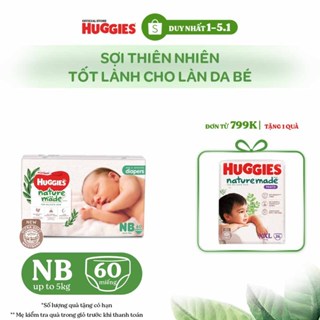   KOL LIVE  Tã Dán Huggies Platinum Nature Made Size NB60 S82 M64 L54 XL44 XL36 