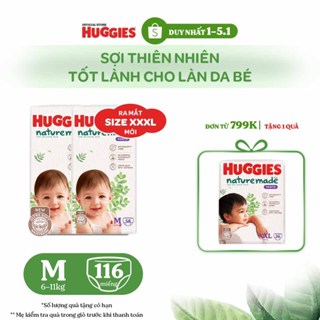   KOL Live  Combo 2 Tã Quần Huggies Platinum Nature Made M58 L44 XL38 XXL26 