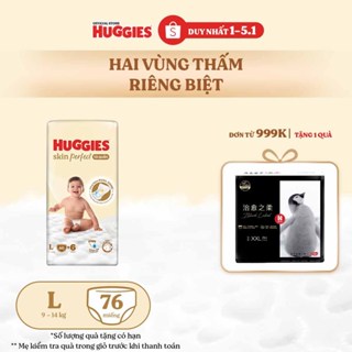  Tã quần Huggies Skin Perfect Super Jumbo M70+6  L60+6  XL52+6  XXL48+6 với 2 vùng thấm giảm kích ứng da 