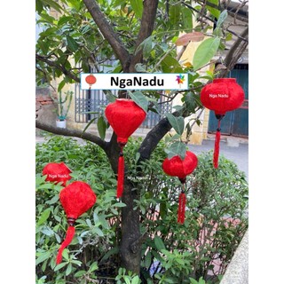 Đèn lồng vải Hội an mini  đèn lồng củ tỏi treo cành đào cành mai trang trí decor Tết 2026