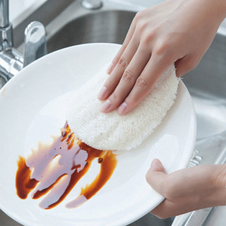 Miếng Rửa Chén Xơ Mướp Tự Nhiên - Cọ Rửa Bát Đĩa Sạch Dầu Mỡ, Phân Hủy Sinh Học.
