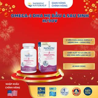  DHA bầu Triglyceride Nordic Naturals lọ 90 viên nang mềm Hỗ trợ thai kì và thai nhi phát triển khỏe mạnh 