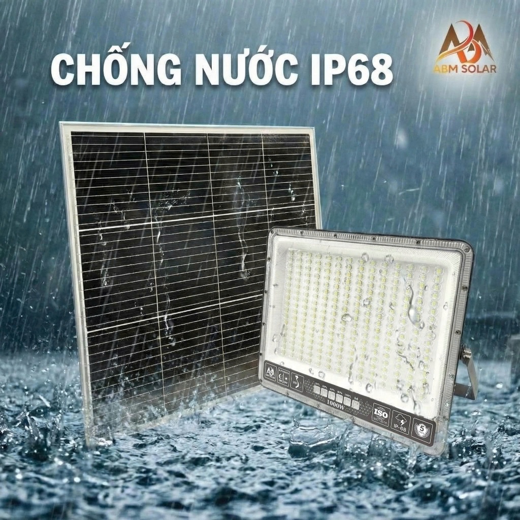 [1000W] Đèn Năng Lượng Mặt Trời Mắt Ngọc 1000w Vỏ Nhôm Chống Nước IP68 ABM SOLAR