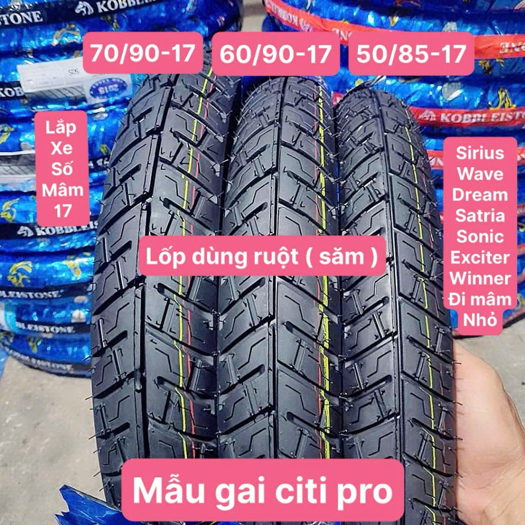 Lốp xe máy mâm 17 nhỏ hơn zin gai giống lốp cheetah kiểu vân lốp michelin citi pro 50 60 70 cho xe s