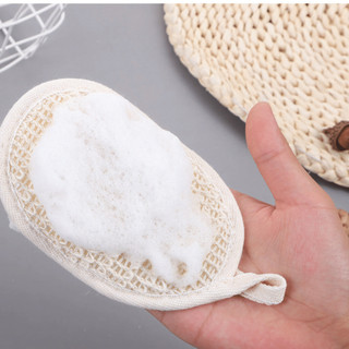 Miếng Pad Tẩy Tế Bào Chết Sợi Lanh Sisal Thiên Nhiên - Bông Tắm Sạch Sâu, Mịn Da