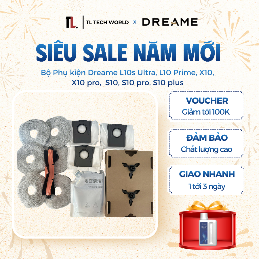 Bộ Phụ Kiện Dreame L10s Ultra, L10 Prime, X10, X10 pro,  S10, S10 pro, S10 plus - TL Tech World