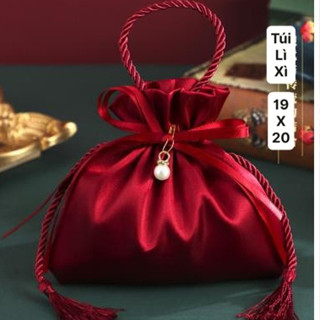 10 Túi Đựng Lì Xì – Quà Tặng Vải Satin Thanh Lịch (19×20cm) và 16x17 cm.