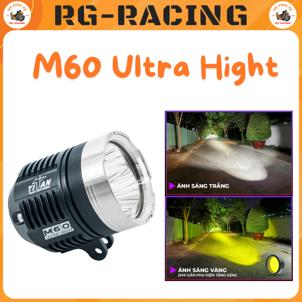 Đèn Trợ Sáng LED Titan Moto M60 Ultra Hight 70W Chip Osram IP68