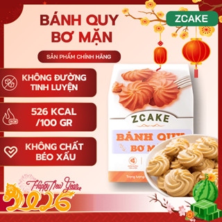  Bánh Quy Bơ Mặn - ZCake - Không đường tinh luyện - Ăn kiêng - Thơm ngon bổ dưỡng 