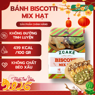  Bánh Biscotti Mix Hạt 3 Vị - ZCake - Không đường tinh luyện - Thơm Ngon Giàu dinh dưỡng 