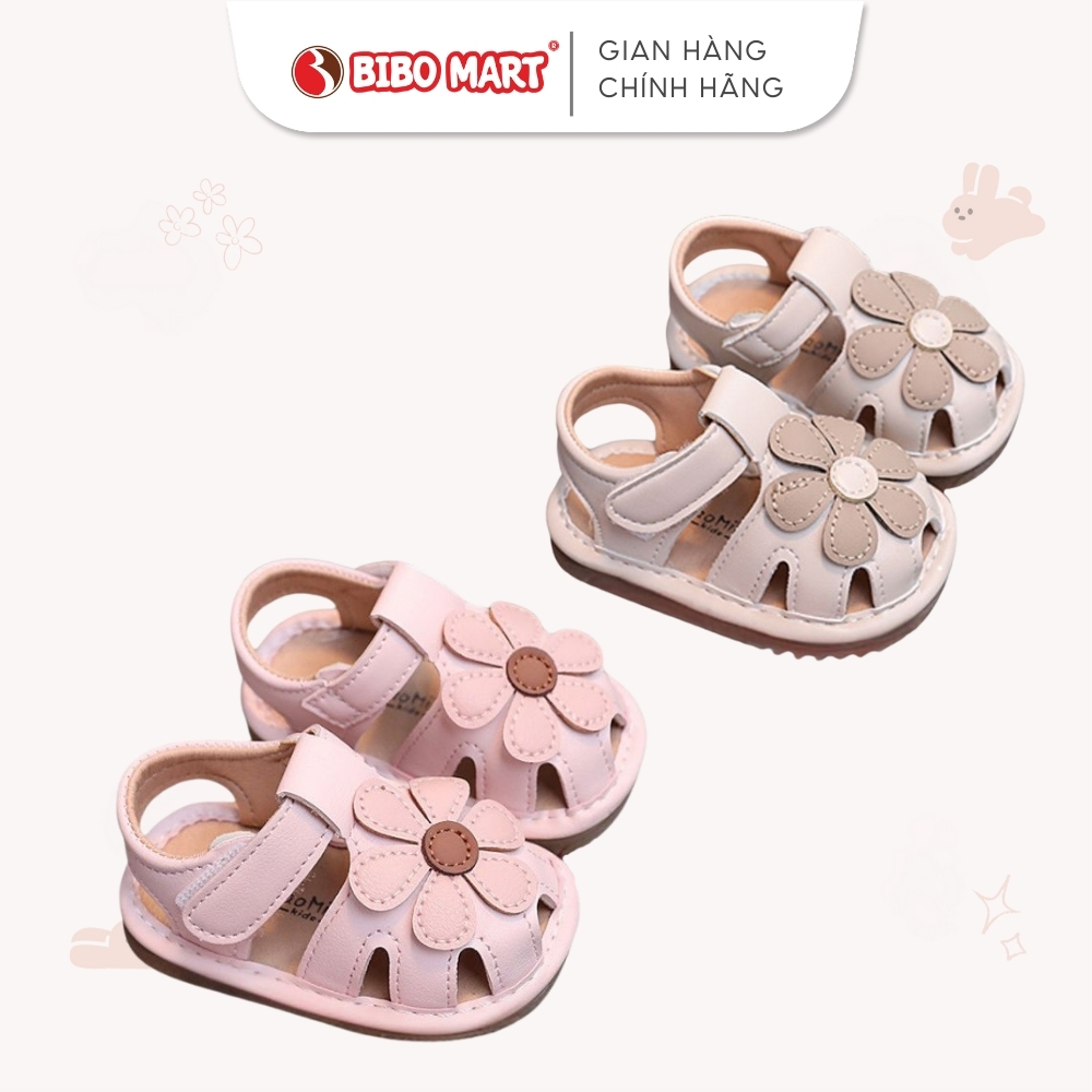 Dép Sandal Tập Đi Cho Bé Gái Bibo's Đế Mềm Hoa Đáng Yêu Thoáng Mát Dành Cho Bé Gái