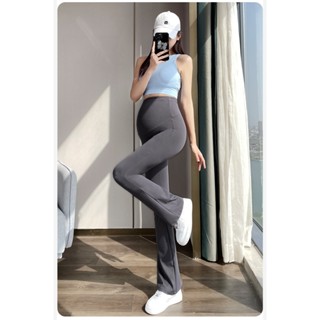 Quần legging bầu dáng loe quần tập cho bà bầu hack chân cực đỉnh chất thun trượt siêu co giãn Q138 