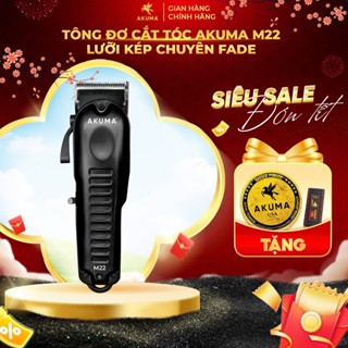  Tông Đơ Cắt Tóc AKUMA M22 Tông Lưỡi Kép Chuyên Fade Pin Tốt Máy Khoẻ Bảo Hành 6 Tháng 